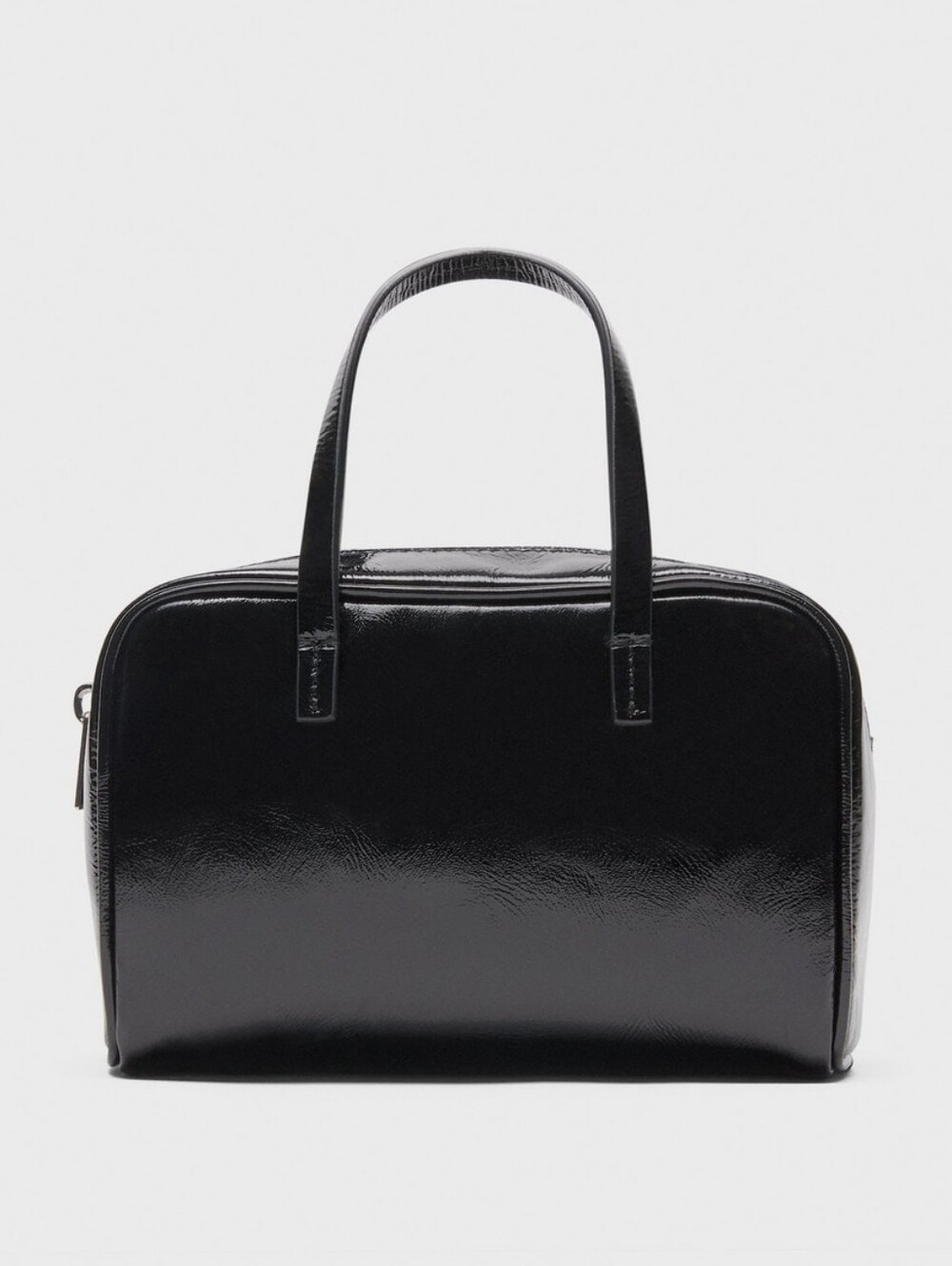 Theory Crinkled Patent Leather Pillow Bag